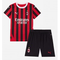 AC Milan Alvaro Morata #7 Replika babykläder Hemmaställ Barn 2024-25 Kortärmad (+ korta byxor)